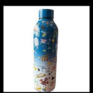 Disney Parks Blue Stainless Steel Water Bottle Theme Park Icons 18 oz